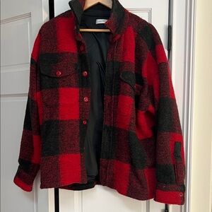 Anine Bing Black and Red Plaid Jacket -L